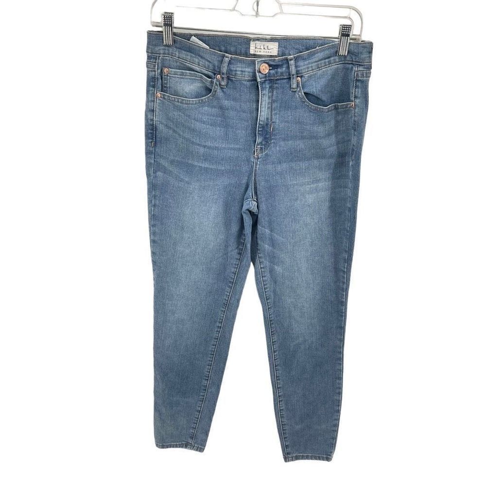 Nicole Miller Womens Skinny Jeans Stretch Denim Pocket Light Wash Blue Size 6